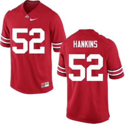 Men's Ohio State Buckeyes #52 Johnathan Hankins Red Nike NCAA College Football Jersey New Release OXM0744XH